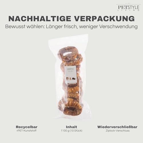 Petstyle Living Kauring mit Ente - Hundesnack - 12,5cm - 10 Stück