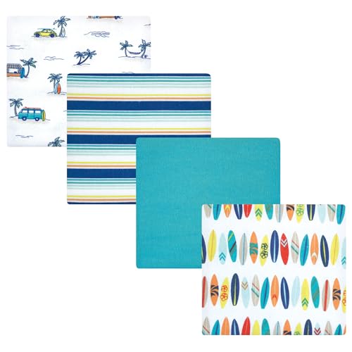 Image of Luvable Friends Little Treasure Flannel Receiving Blankets 4pk