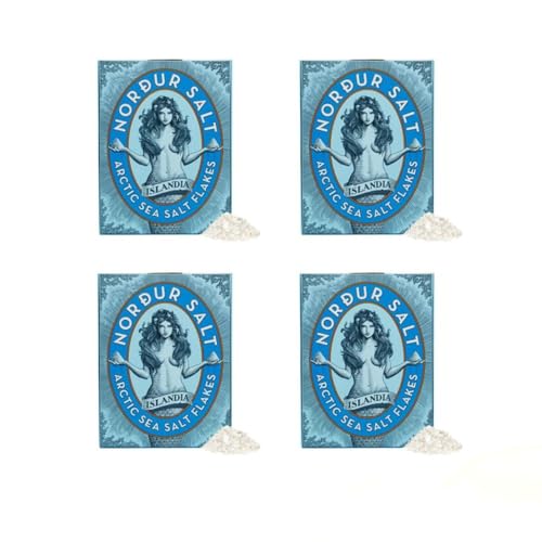 4 x 250g NORDUR Meersalz-Flocken / Arctic Sea Salt Flakes, Family & Friends 4er Spar-Pack