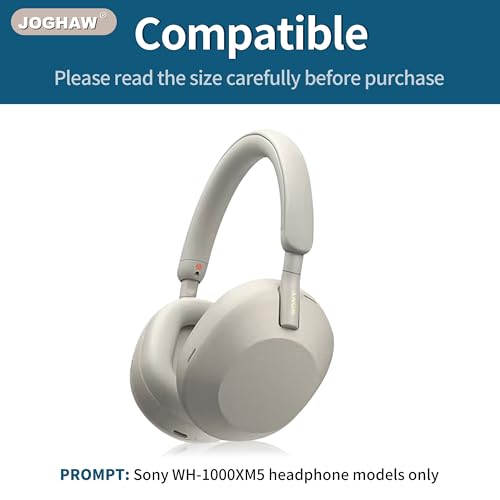 Repuesto Almohadillas para Auriculares Sony WH-1000xm5, Cuero Proteico Suave, Espuma de Memoria Premium - Negro miniatura 6