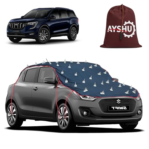 Image of AYSHU Water-Resistant Spike Car Cover for Mahindra XUV 700 - Protects from Dogs, Monkeys, Dust, Sunlight & UV - Full Roof Universal Fit