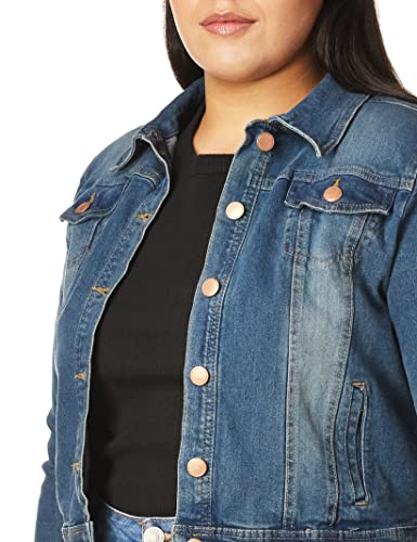 dollhouse Women's Basic Slim Fit Denim Jacket, X-Large3