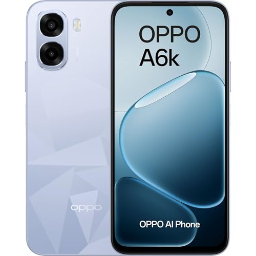 Smartphone OPPO A6k 4G 256Go en Crystal Blue chic avec Dual SIM