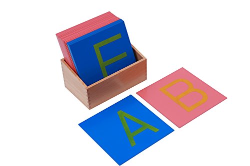 Adena Montessori Sandpaper Letters, Capital Case Print with Box Montessori Sandpaper Letters Montessori Materials for Preschool