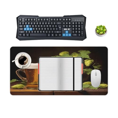 Beer and Hop Cones Pad Grande para Mouse con Base de Goma miniatura 4