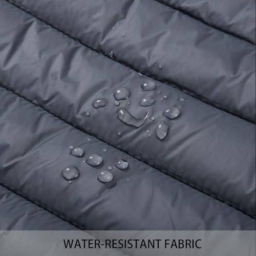 Image of MADHERO Mens Puffer Jacket Packable Lightweight Water-Resistant Stand Collar Down Alternative Puffy Outerwear Coat