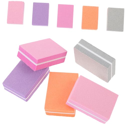 Healeved Lima Per Unghie a Blocco Compatta in Spugna 50 Pezzi Doppia Superficie Abrasiva Per Manicure e Pedicure, Levigante e Lucidante, Portatile Per Uso Domestico e Professionale
