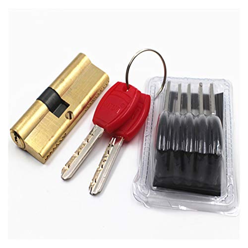 Bombin Cerradura Seguridad,Cilindro Cerradura Segu 65 70 80 90 95 100 110 mm Cilindro de bloqueo AB llave antirrobo latón puerta cerradura Dormitorio extendido(85(42.4 42.5))