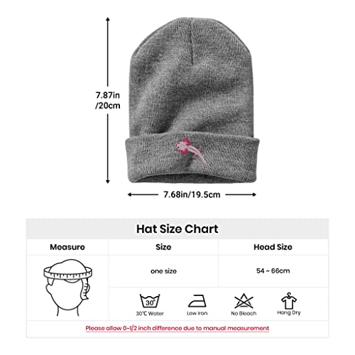 Image of Embroidery Goth Beanie Knit Hats for Men & Women, Embroidery Winter Hats Skull Cap