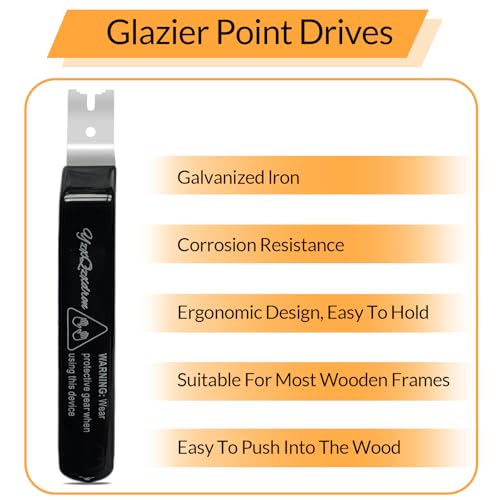 Image of YzxQzxdron-Glazier Point Driver,Easy Grip Handle,for Framing Glass,Window Frames,Cross Stitch,Picture framing Supplies.Point Drivers for Picture framing.