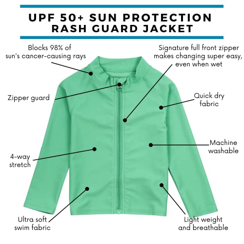 Image of SwimZip UPF 50+ Long Sleeve Rash Guard for Boys' and Girls' - Baby, Toddler, Kids