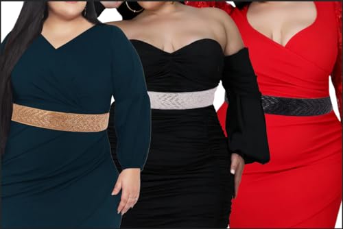 2XL to 5XL plus size Cloth belt adjustable XXL kamarband high waist Extra long kamarpatta for saree & lehenga for women (3XL Belt Plus Size Combo)2