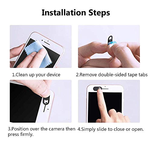 Image of 6 Pack Ultra Thin 0.03inch Web Camera Cover Slide with Strong Adhesive for Laptop Desktop PC Macboook Pro iMac Mac Mini Computer Smartphone