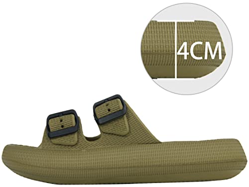 Image of BenSorts Pillow Sandals for Women Men Thick Sole Adjustable Buckles EVA