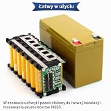 HAAMNING7 18650 pojemnik do przechowywania akumulatora litowo-jonowego 12 V 7 A 18650 uchwyt DIY obudowa akumulatora do zasilania z 3S 40 A osłona akumulatora Board, pasek niklowy, uchwyt 18650, kabel