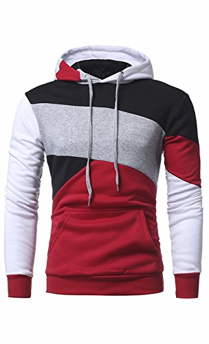 UMilk Uomo Felpa con cappuccio Color Block Sport