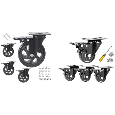 Heavy Duty Casters Set of 4 for Furniture(2 inch and 5 inch) Cover