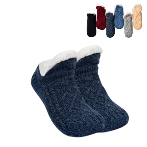 Truecups Socks, Fleecesox - Fleece-Lined Non-Slip Thermal Slippers Socks, Truecups Fleece Lined Slipper Socks