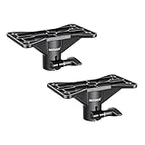 Neewer 2 Pack Exterior Speaker Mounting Bracket 1.4 inches/3.5 centimeters Insert Mount Cabinet Stand with Adjustable Aperture Standard Hole Location Template for Use in Stage, Party, Studio(NW-001)