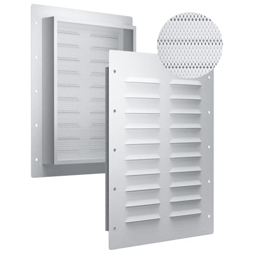2 Pack Heavy-Duty Steel Shipping Container Vents 11.26x14 Weatherproof Louvered Air Vent Panels for Shipping Containers Improve Airflow & Reduce Condensation Rust-Resistant Container Accessories