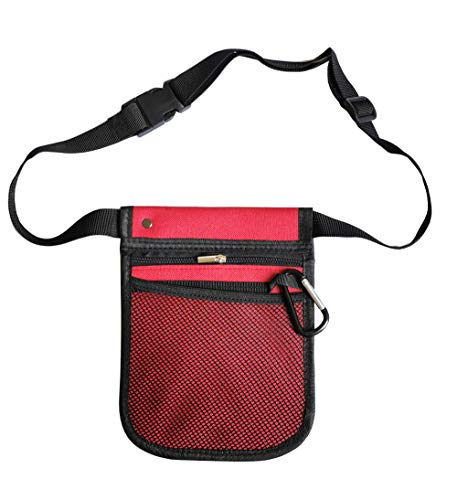 Nurse Organizer Belt Waist Bag Pouch Case for Medical Scissors Care Kit Tool (Dark Red)
