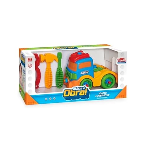 Carrinho Educativo Monta e Desmonta com Ferramentas Caminhão Didático Usual