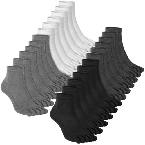 Image of Bencailor 4 /12Pairs Women Toe Sock Five Toe Sock