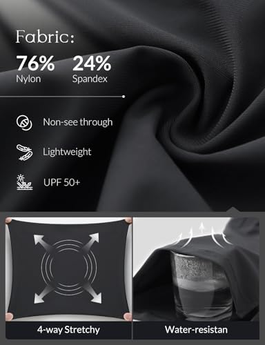 BALEAF Women's Golf Shorts 9'' Knee Length Stretch Bermuda Long Shorts Belt Loops Pockets Casual Work UPF 50+4