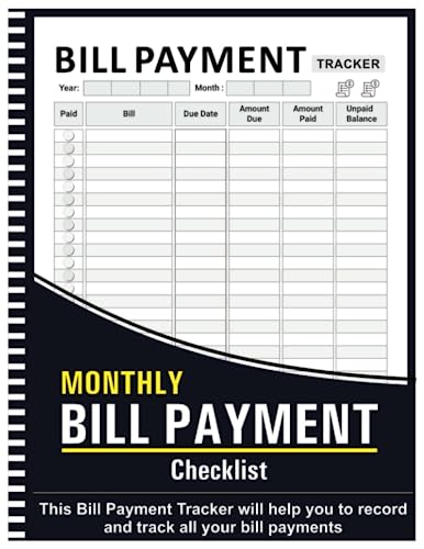 Bill Tracker Notebook: Monthly Bill Organizer & Planner for Budgeting Financial, Finance & Payments Checklist Organizer – 8.5″ x 11″ 100 Pages