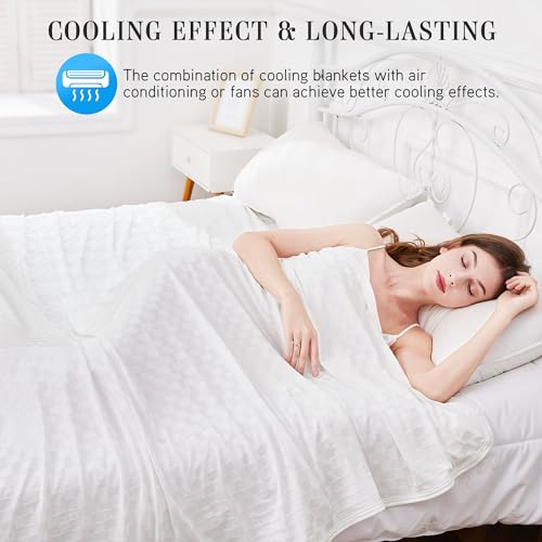 Image of AmyHomie Cooling Blanket for Hot Sleepers,Lightweight Summer Queen Size