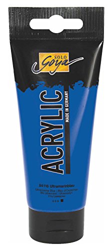 KREUL 84116 - Solo Goya Acrylic, 100 ml Tube in ultramarinblau, cremige vielseitig einsetzbare Acrylfarbe in Studienqualität, auf Wasserbasis, schnell und matt trocknend, gut deckend, wasserfest KREUL 84116 - Solo Goya Acrylic, 100 ml Tube in ultramarinblau, cremige vielseitig einsetzbare Acrylfarbe in Studienqualität, auf Wasserbasis, schnell und matt trocknend, gut deckend, wasserfest
