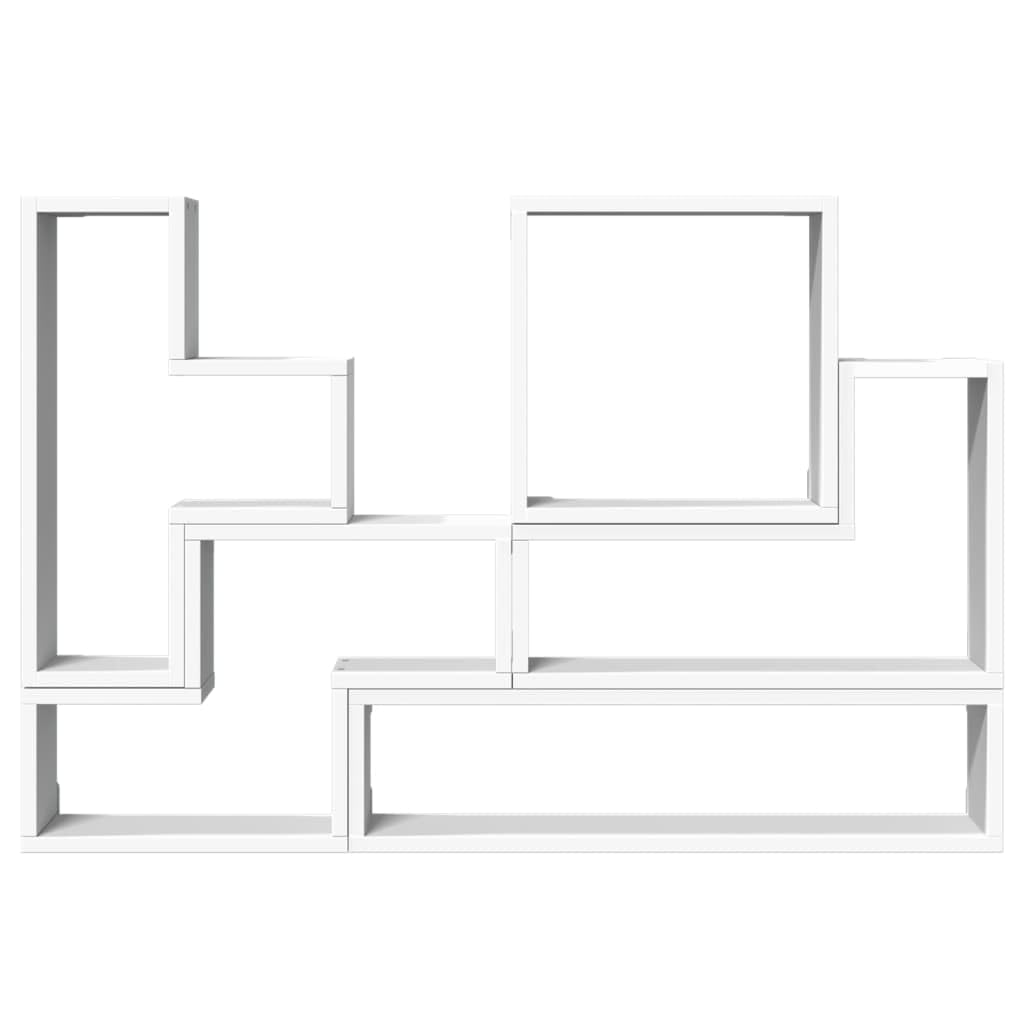 Estantería de pared 96 x 12 x 64 cm de material de madera, estante flotante blanco para montaje en pared, moderno estante de pared para salón, dormitorio y oficina, estable con capacidad de