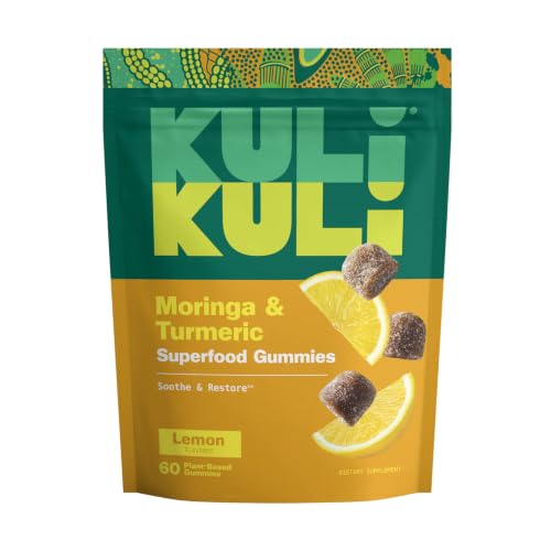 Kuli Kuli Super Energy Gummies - Energy Supplements with Moringa, Caffeine-Free Natural Energy Booster - 60 Non-GMO, Gluten-Free Moringa Gummies