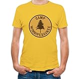 TeeStars Men's - Camp Winnipesaukee T-Shirt Small Yellow