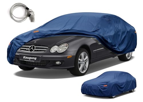 Image of Kaugung Heavy Duty Car Cover Custom Fit Μercedes-Βenz CLK-Class (1997-2009), Waterproof All Weather Resistant Outdoor Rain Dust Snow Protection with Anti-Theft Lock. (USA Warehouse, Within 3-7 Days)