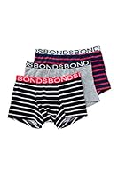 Bonds Boys’ Underwear Trunk - 3 Pack, Blue & Red (3 Pack), 10/12