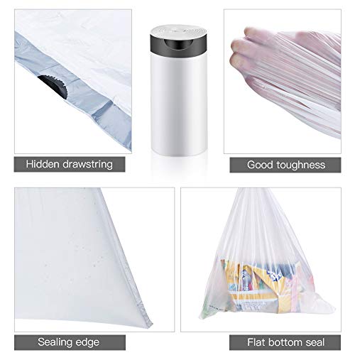 2 Gallon Drawstring Trash Bags,Small Kitchen Garbage Bags Strong Small Trash Bag For Kitchen Bathroom Bedroom Office,200 Counts White #TOP4