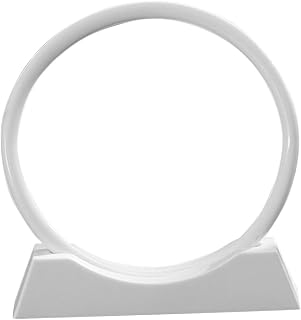 BESPORTBLE DIY Moving Sand Art Frame Accessory Kit with White Plastic Base and Ring for Glass Round Picture Frame Stable Sand Painting Display for Adults Crafting Home Office Decor