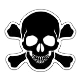Skull and Cross Bones Vinyl Decal Sticker | Cars Trucks Vans Walls Laptops Cups |...