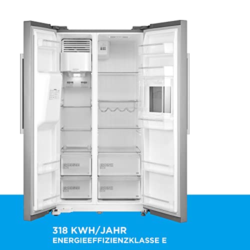 Midea KS-EIX 6.23 Side-by-Side Kühl-gefrierkombination/178,8 cm hoch/No Frost/Inverter Compressor/mit Barfach/Wasser-/Eisspender mit Festwasseranschluss/Twin Control