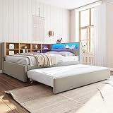 Facilité de montage : Ce lit avec lit gigogne et compartiments de rangement est conçu pour optimiser l'espace tout en offrant plusieurs fonctions. Il est livré avec tous les outils nécessaires et des instructions claires pour faciliter son assemblage, rendant l'installation simple et rapide.