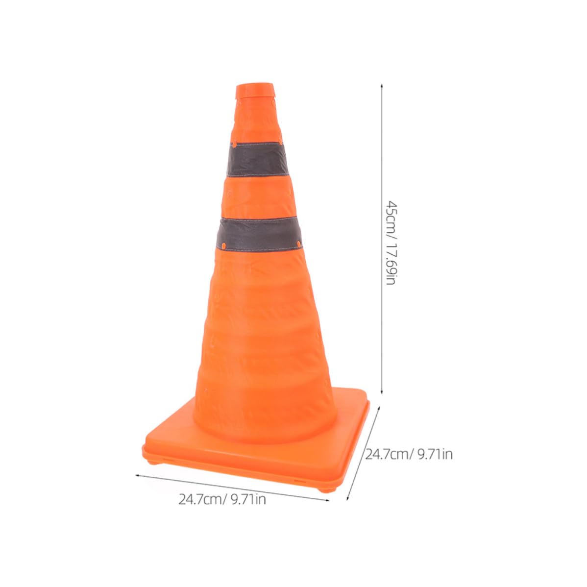 Cônes de Signalisation Pliables Réfléchissants Orange en Plastique