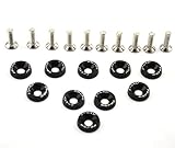 Amooca Black Password JDM Aluminum Alloy Fender Bumper Engine Dress Up Washers Kit with Bolts 10pcs