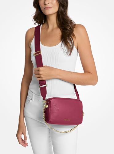 Image of Michael Kors Bryant Medium Double Zip Chain Camera Crossbody Bag