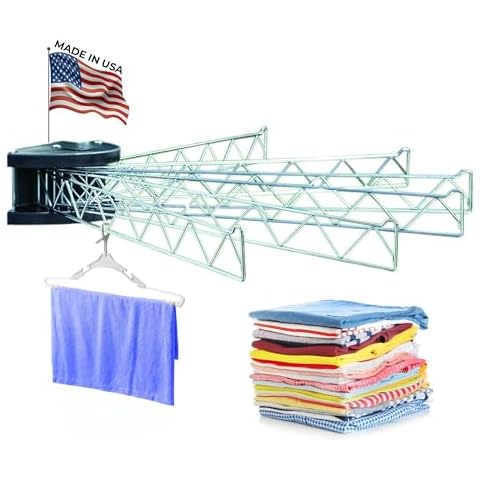 Stromberg Carlson Extend-A-Line 35" Long Versatile Swing Arm Drying Rack and Clothes Hanger with Swinging Towel Bar and Folding Clothes Hanger for RVs, Motorhomes, Campers & Home Cover