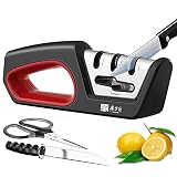 Aiguiseur de Couteaux Professionnel 4 en 1 - Pour Couteaux et Ciseaux de Cuisine...