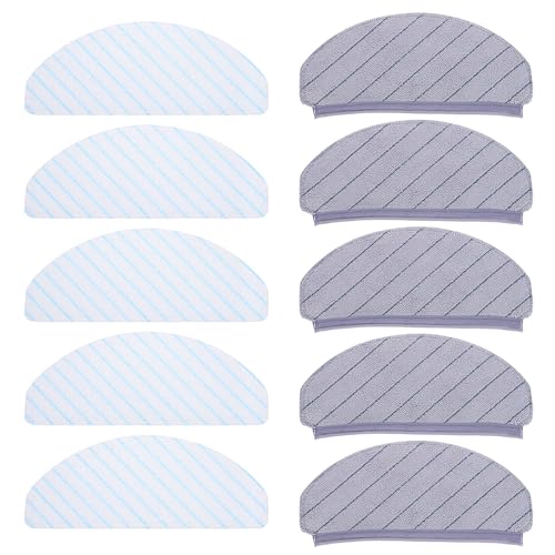 QUARKZMAN 1set Mikrofaser Tuch Wischpads und Einweg Tücher Wischpads Roboter Staubsauger Zubehör für Ecovacs für Deebot T10/T10 Plus Ersatz Pads