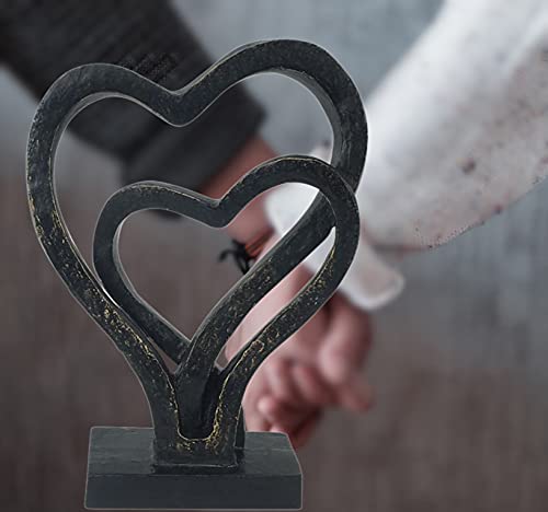 Estatua Decorativa Corazón Doble Amor Eterno 11 in miniatura 2