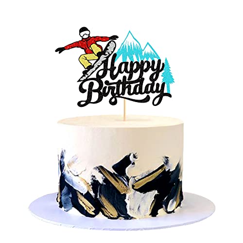 1 Pcs Skifahren Happy Birthday Kuchen Topper Sport Theme Skifahren