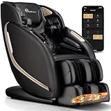 EASPEARL 2026 Massage Chair Full Body,53.15' SL-Track 165°Zero Gravity Massage with Full Body Heat,Shiatsu Massage,APP Control,Airbags,Bluetooth Speaker,17 Modes,3-Row Foot Rollers,Body Scan(Black)